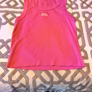 Daily Drills Pink Ribbed Tank